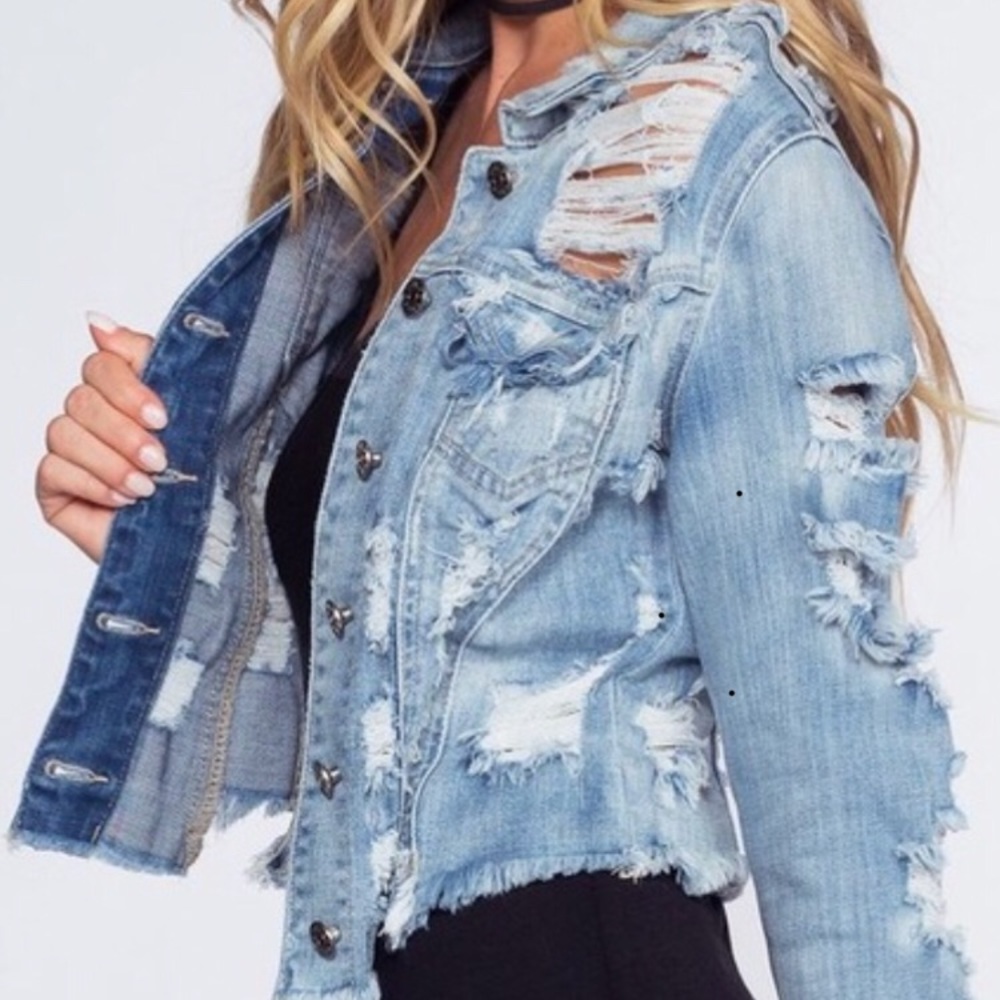 Distressed Jean jacket